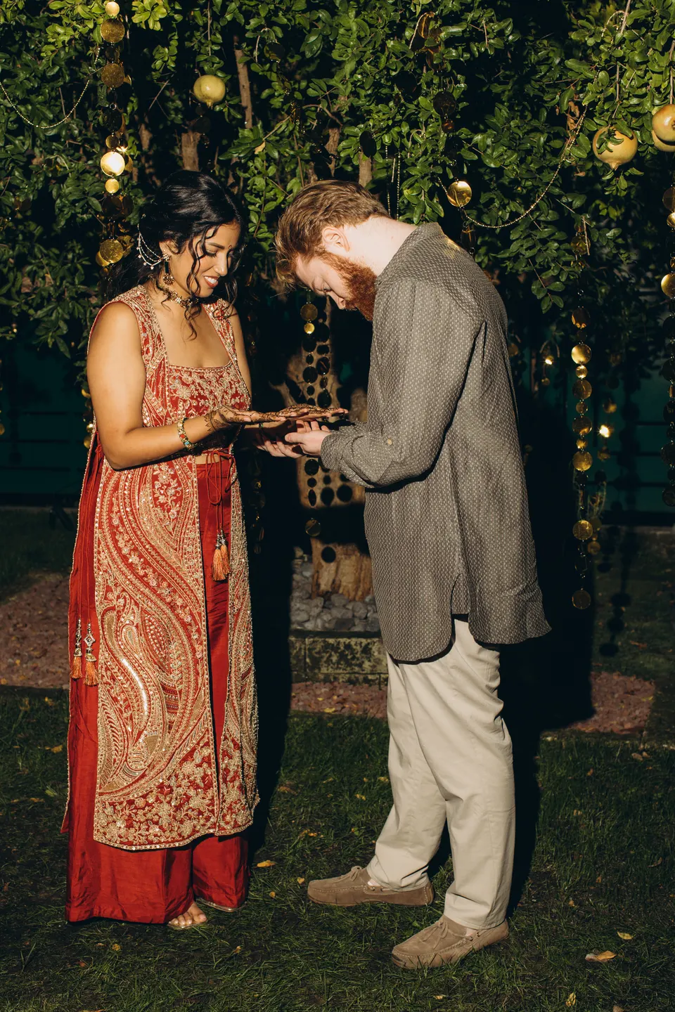 Sara and Leo at the mehndi.