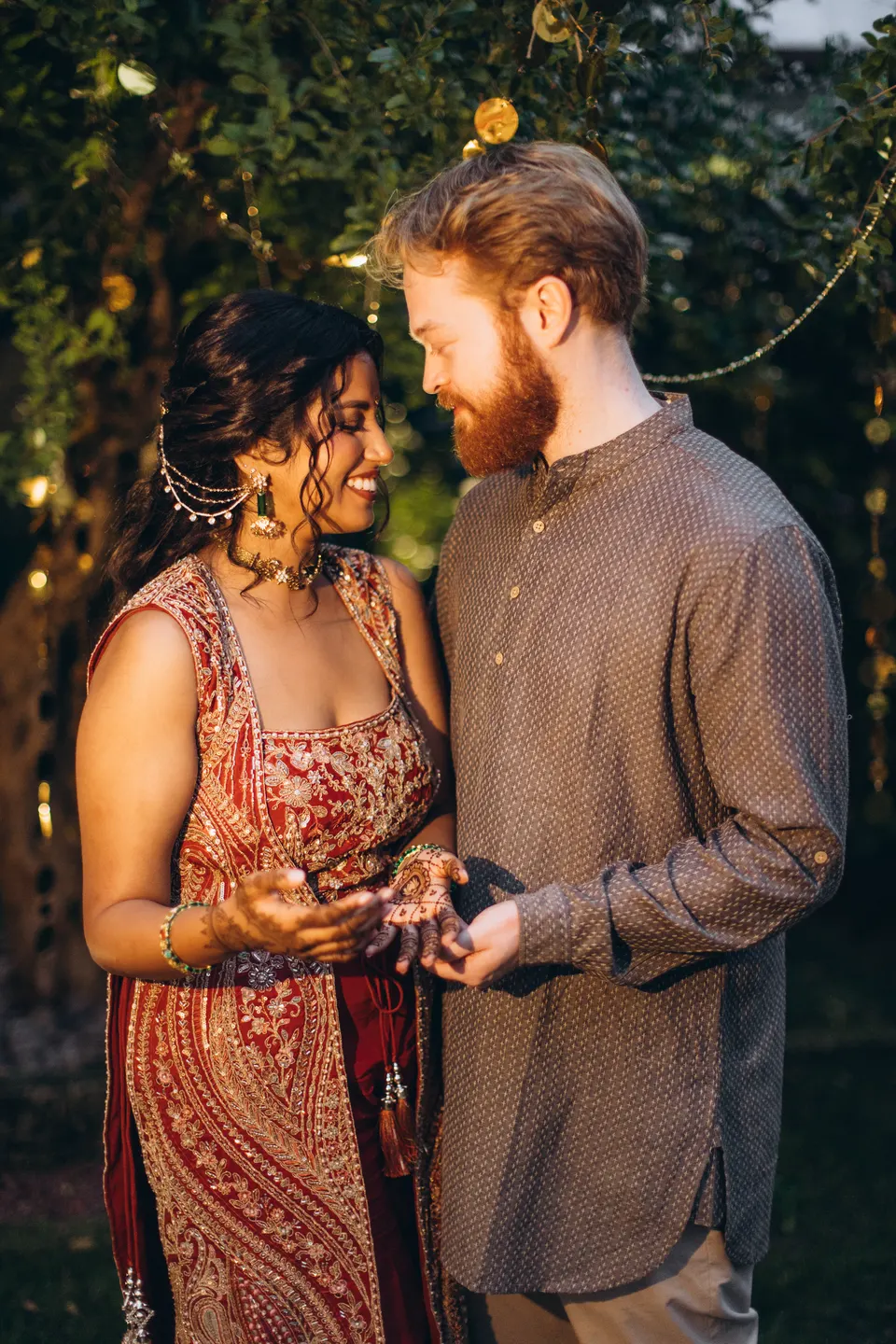 Sara and Leo at the mehndi.
