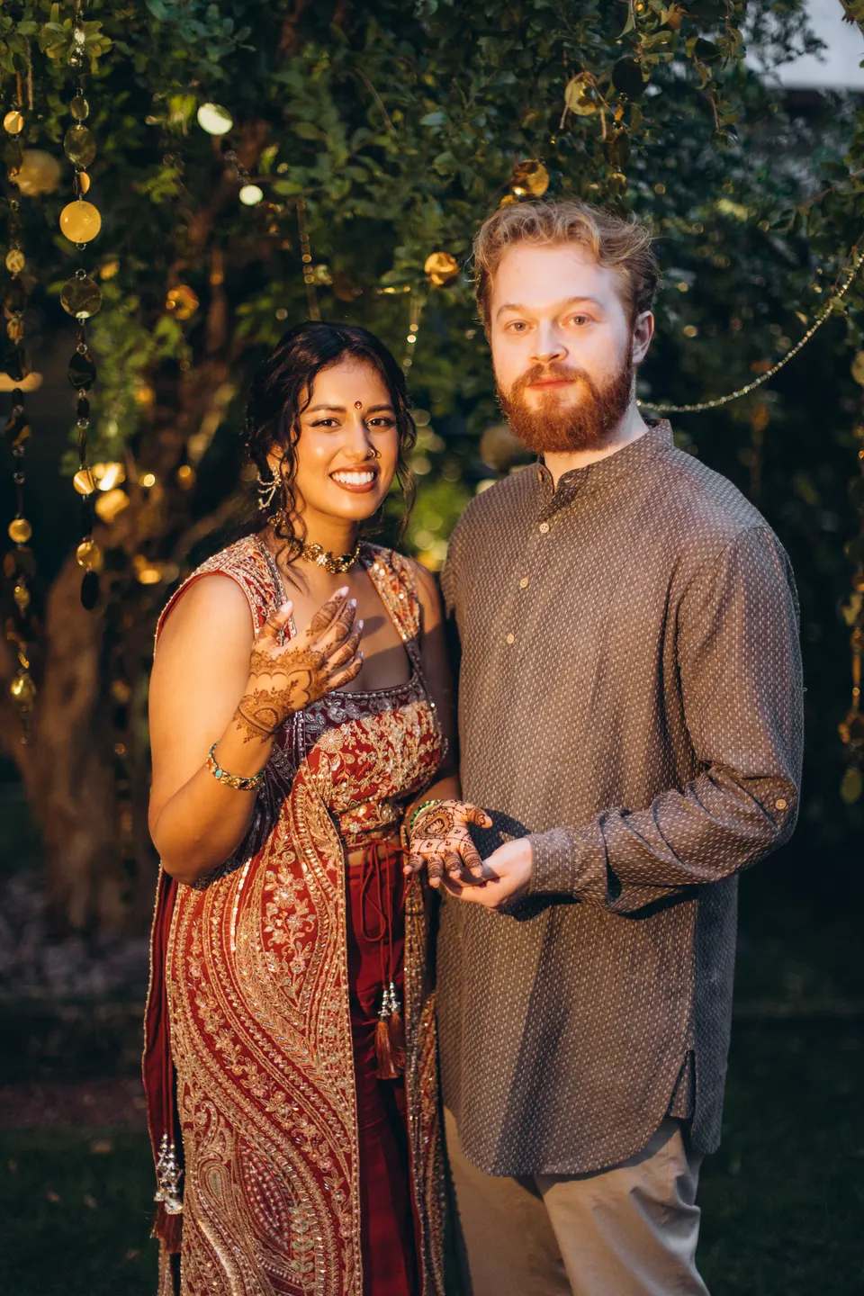 Sara and Leo at the mehndi.